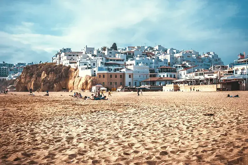 Albufeira's city beach in the Algarve