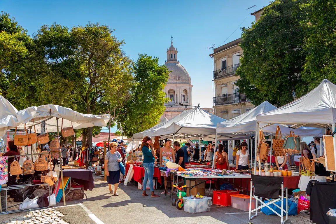 Street shopping in Lisbon, Portugal.