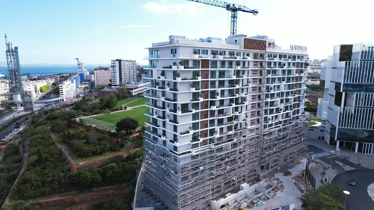 Construction of a building in Lisbon.