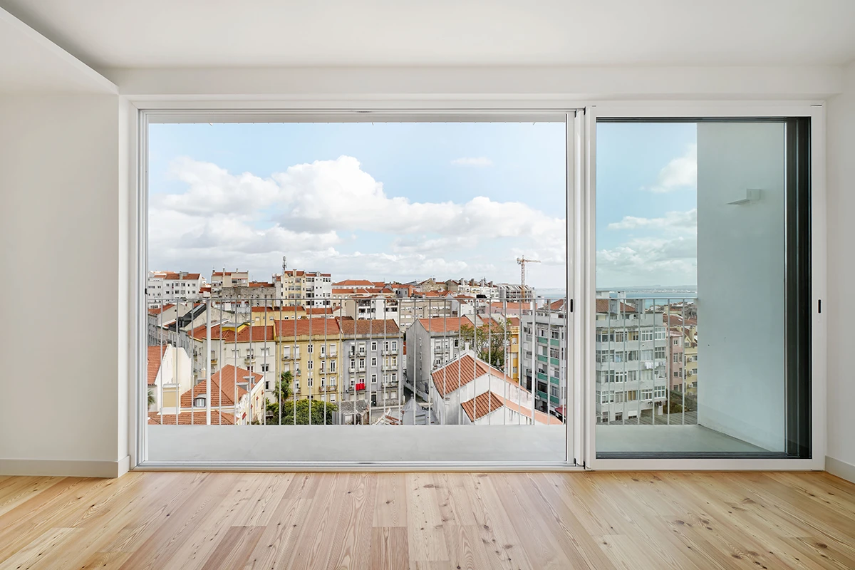 View from an apartment in Lisbon, Portugal.
