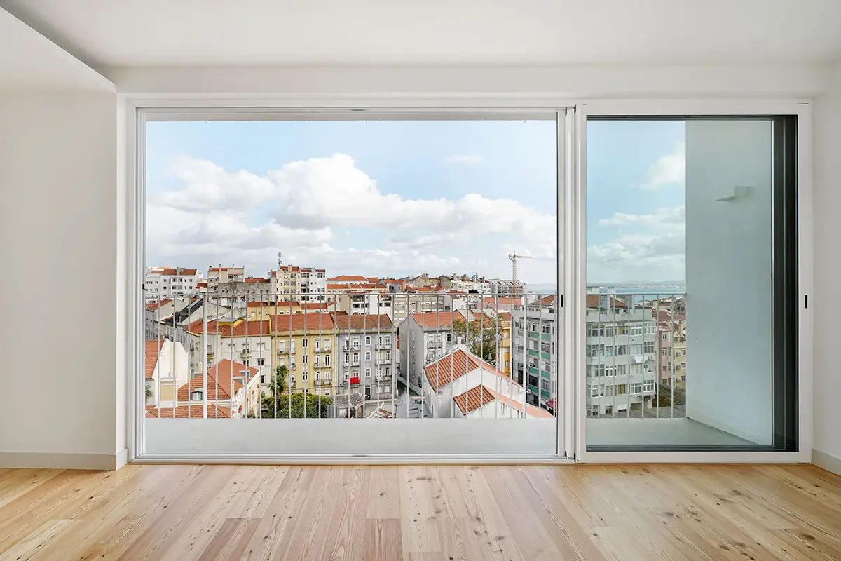 View from a rental apartment in Lisbon.