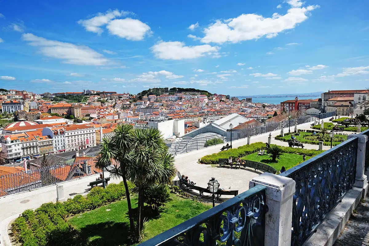 View from Miradouro de São Pedro de Alcântara, Lisbon.