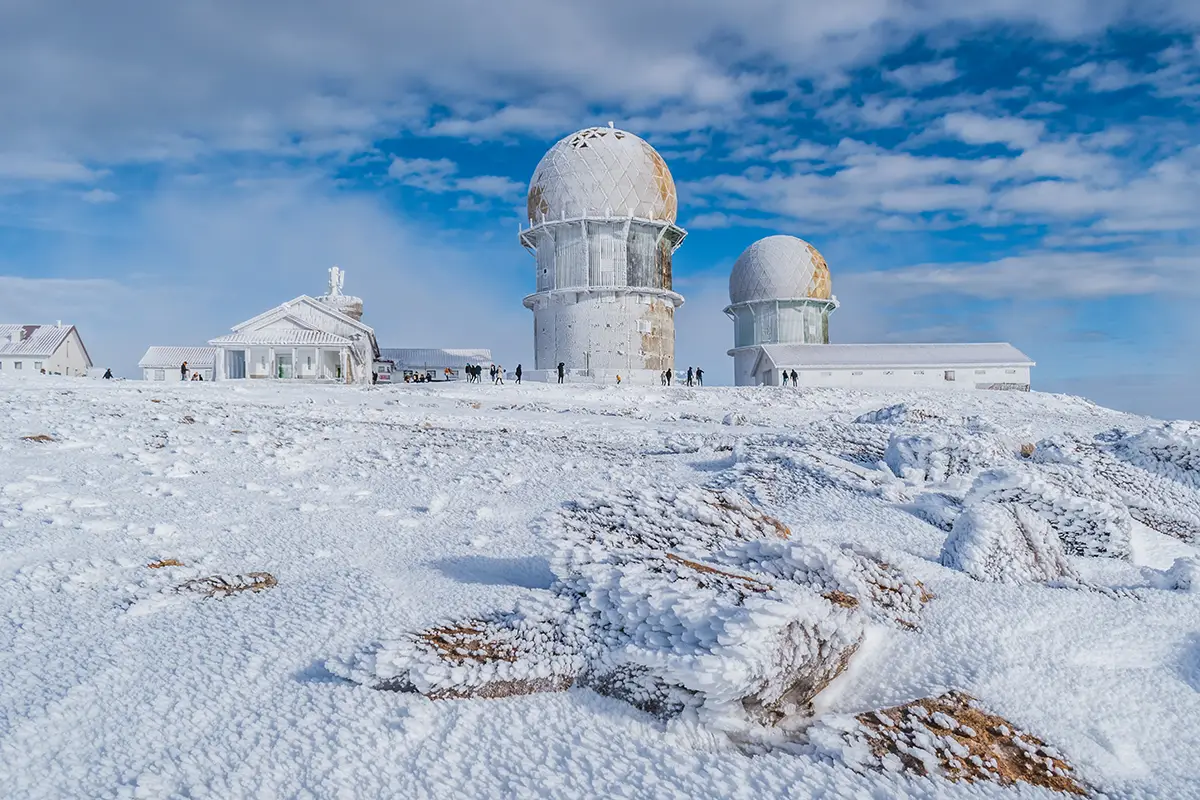 Serra da Estrela is the best place in Portugal to see snow in the wintertime.